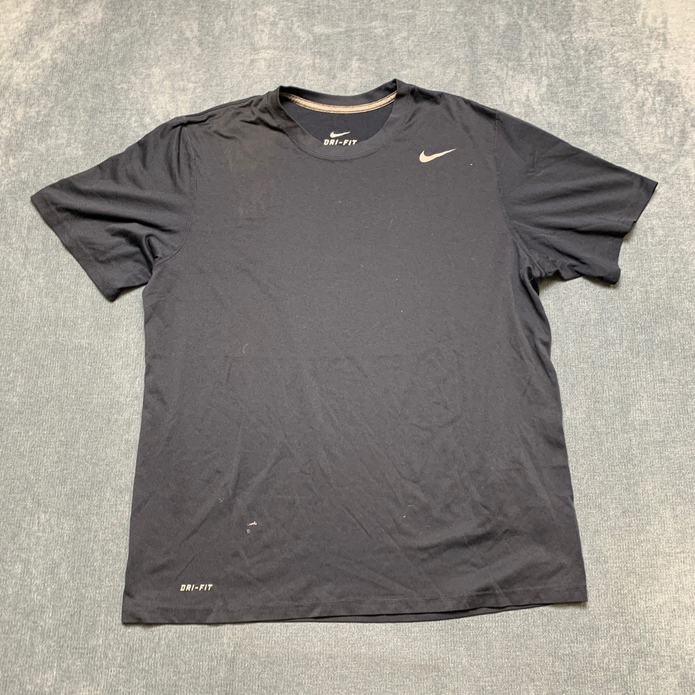Nike Dri-FIT Training T-Shirt Mens Large Navy Athleisure Gym Gear Performance